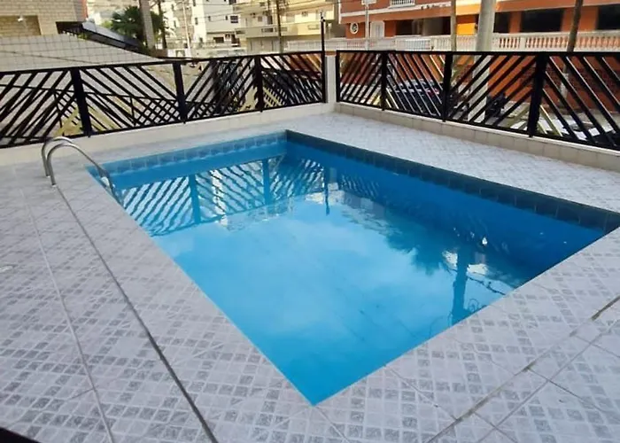 Tupi Vista Mar III Com Varanda - 3 Dormitorios - 50 Metros Da Praia - Com Area De Lazer Piscina E Salao De Jogos - Estacionamento Gratuito